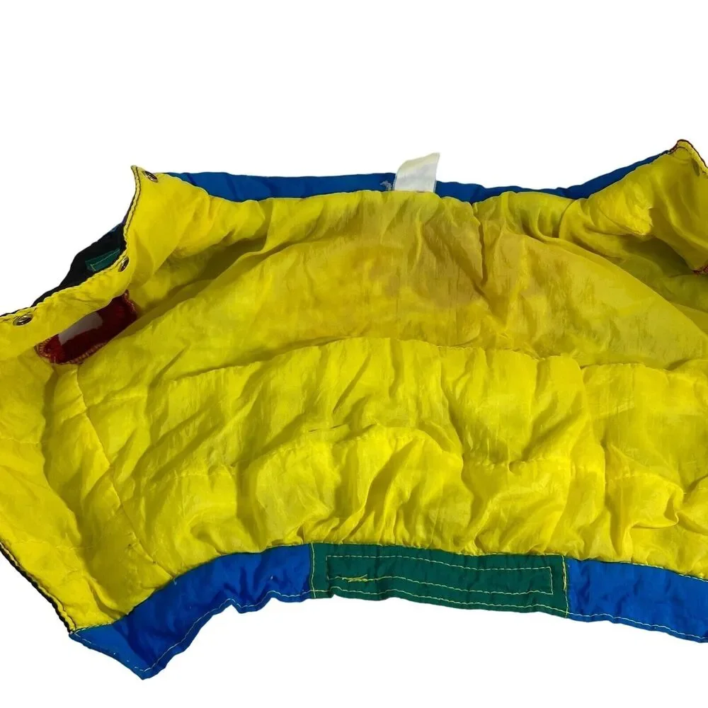 #6205 Dog Winter Jacket Nylon multi Color with Hood and Snaps 24 inch chest